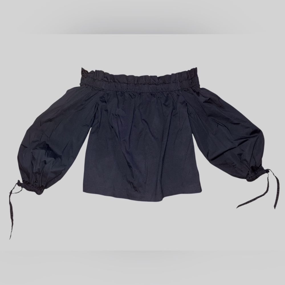 Banana Republic Navy Blue Off-Shoulder Blouse Size XS‎
